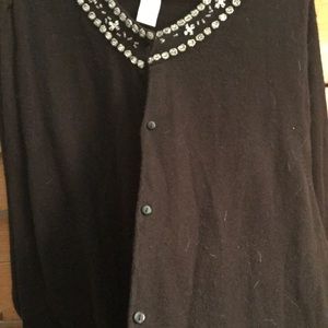 Twin Set 3X Black Knit Top - Embellished